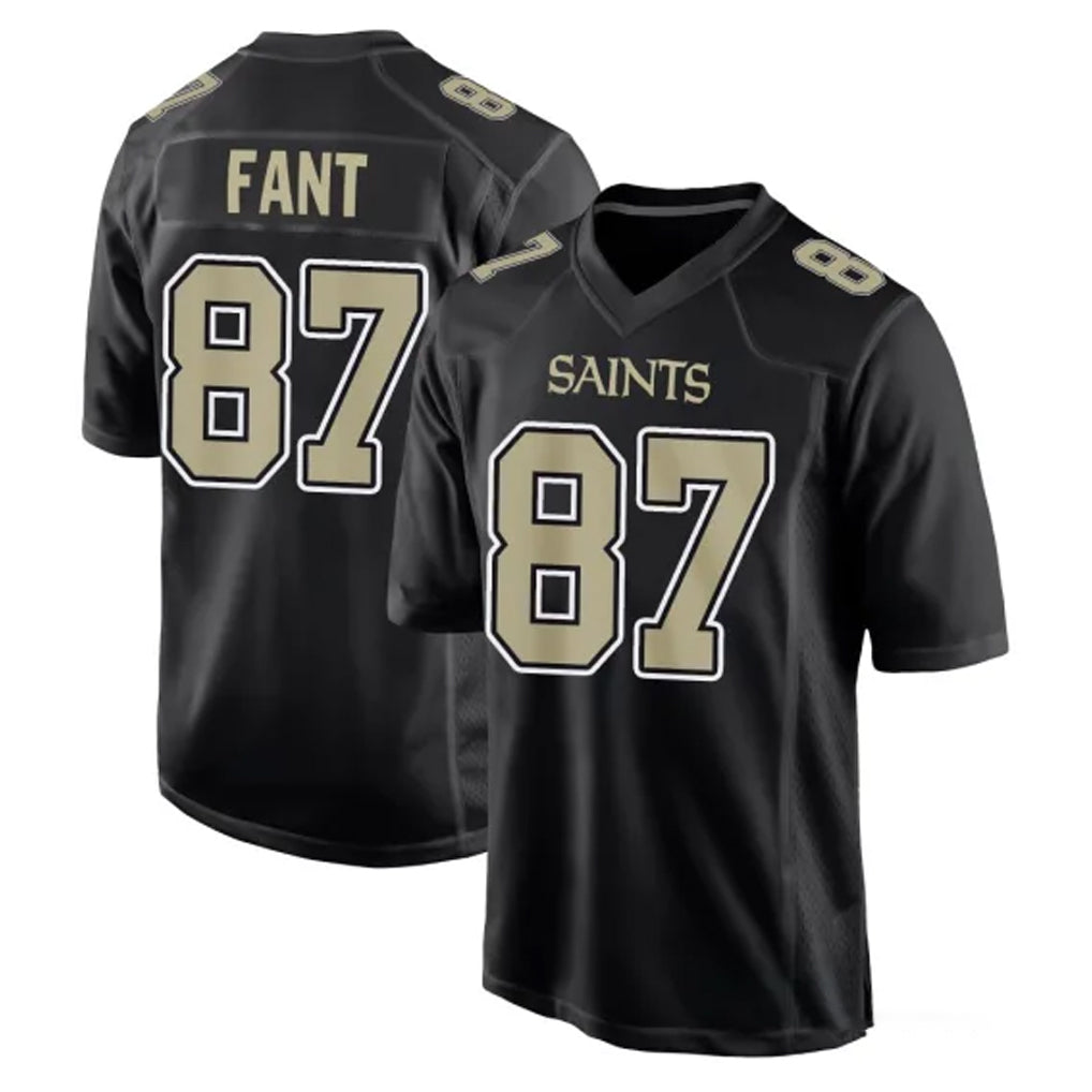 CAdoa NO.Saints #87 Noah Fant Player Black Carbon Fashion Home Game Stitched Jerseys