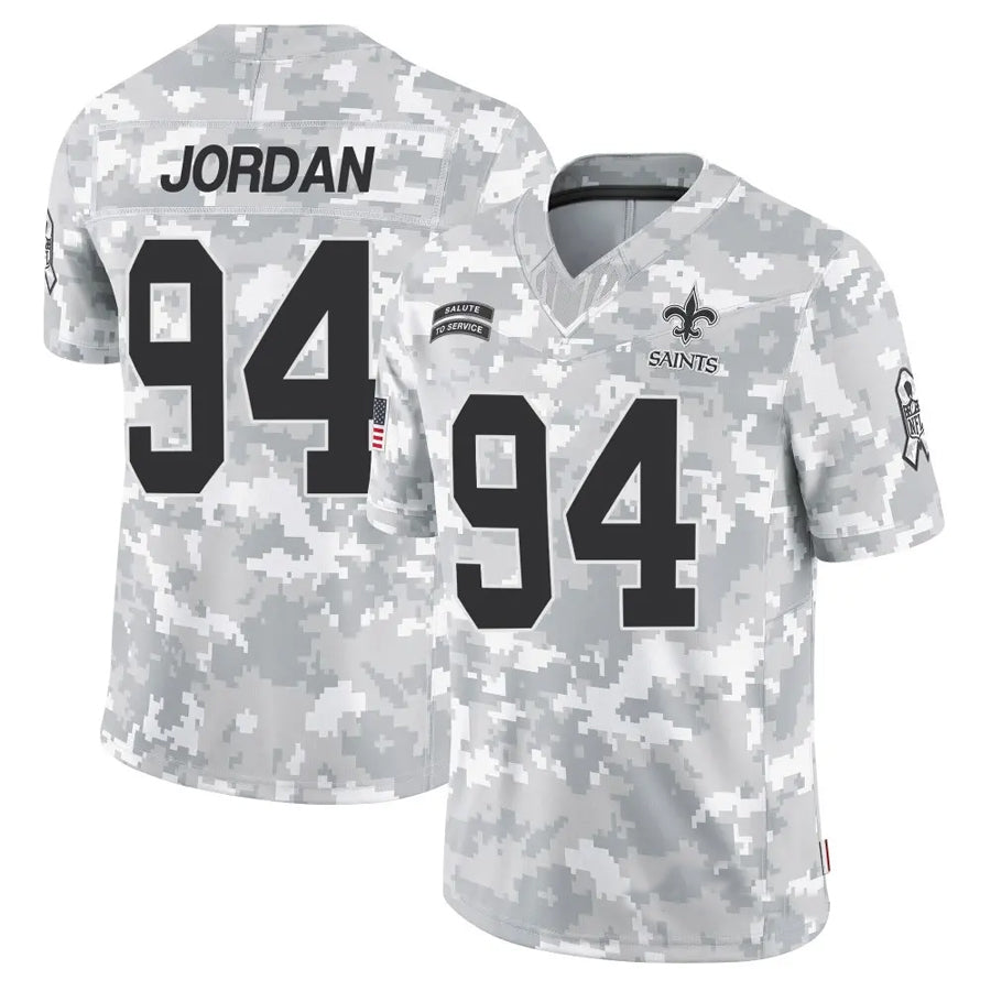 CAdoa NO.Saints #94 Cameron Jordan Player Arctic Camo Salute to Service Limited Stitched Jerseys