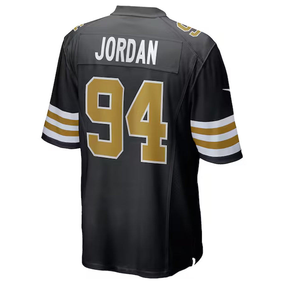 CAdoa NO.Saints #94 Cameron Jordan Player Black Alternate Game Stitched Jerseys
