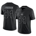CAdoa NO.Saints #94 Cameron Jordan Player Black RFLCTV Limited Stitched Jerseys