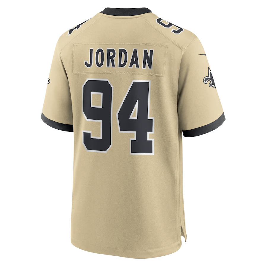 CAdoa NO.Saints #94 Cameron Jordan Player Gold Alternate Game Stitched Jerseys