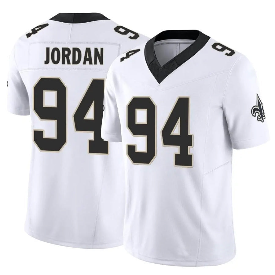 CAdoa NO.Saints #94 Cameron Jordan Player White Vapor F.U.S.E. Limited Stitched Jerseys
