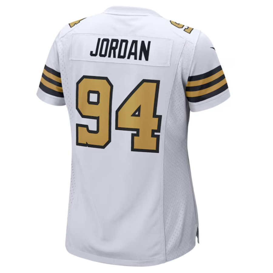 CAdoa NO.Saints #94 Cameron Jordan White Elite Player Stitched American Stitched Jersey
