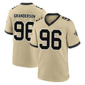 CAdoa NO.Saints #96 Carl Granderson Player Gold Home Game Stitched Jerseys