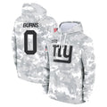 CAdoa NY.Giants #0 Brian Burns Player Arctic Camo Salute to Service Hoodies Stitched Jerseys