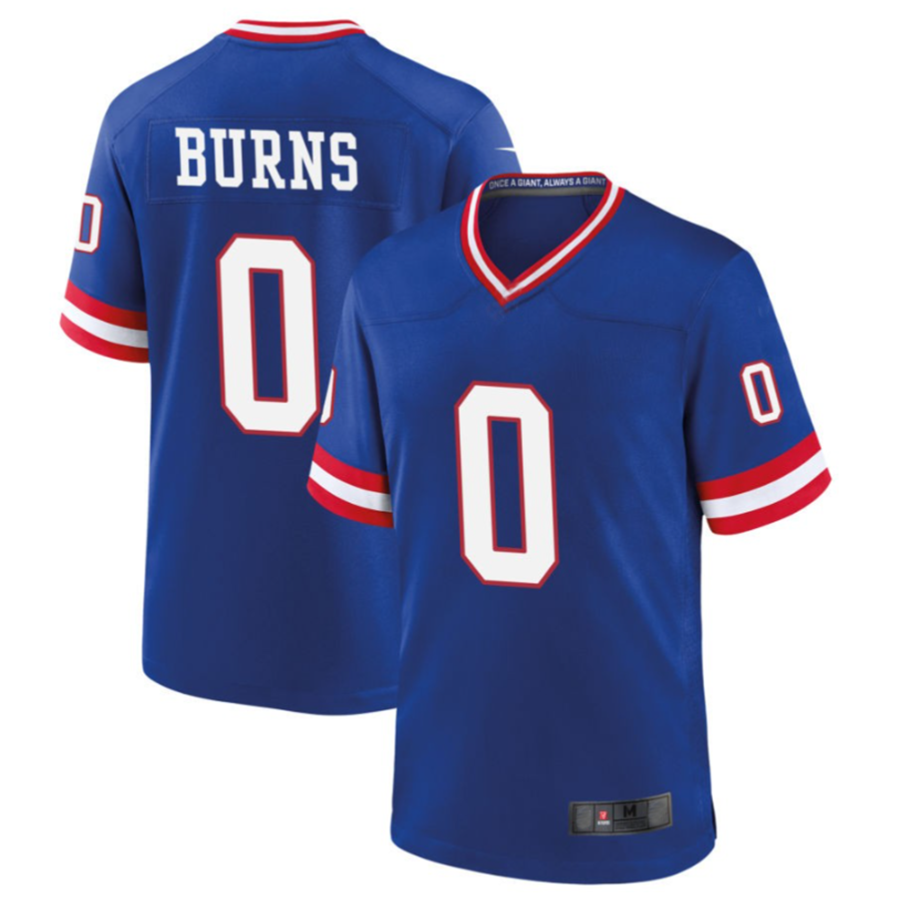 CAdoa NY.Giants #0 Brian Burns Royal Classic Game Player Jersey American Stitched Jerseys