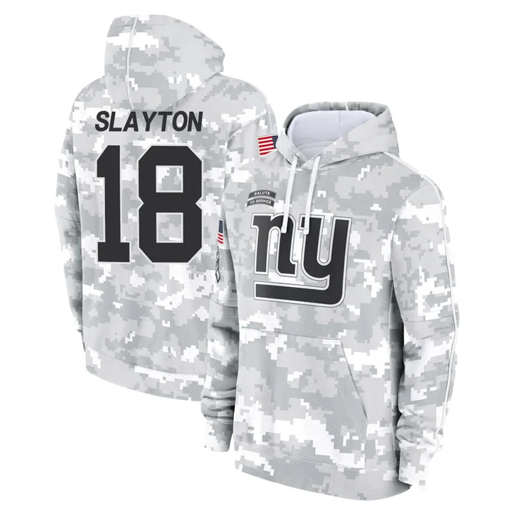 CAdoa NY.Giants #18 Darius Slayton Player Arctic Camo Salute to Service Pullover Hoodies Limited Game Stitched Jerseys