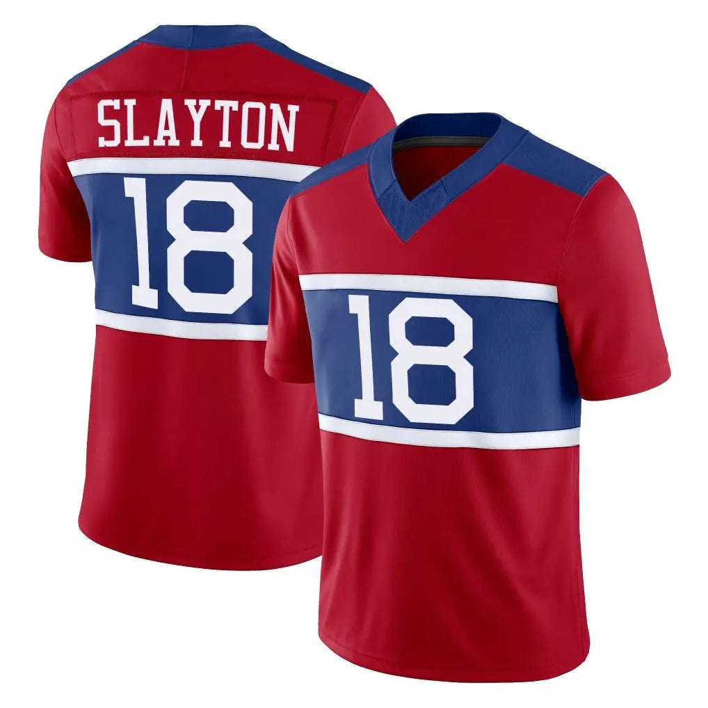 CAdoa NY.Giants #18 Darius Slayton Player Red Century Vapor F.U.S.E. Home Game Stitched Jerseys