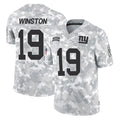 CAdoa NY.Giants #19 Jameis Winston Player Arctic Camo Salute To Service Limited Game Stitched Jerseys