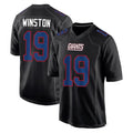 CAdoa NY.Giants #19 Jameis Winston Player Carbon Fashion Limited Home Game Stitched Jerseys