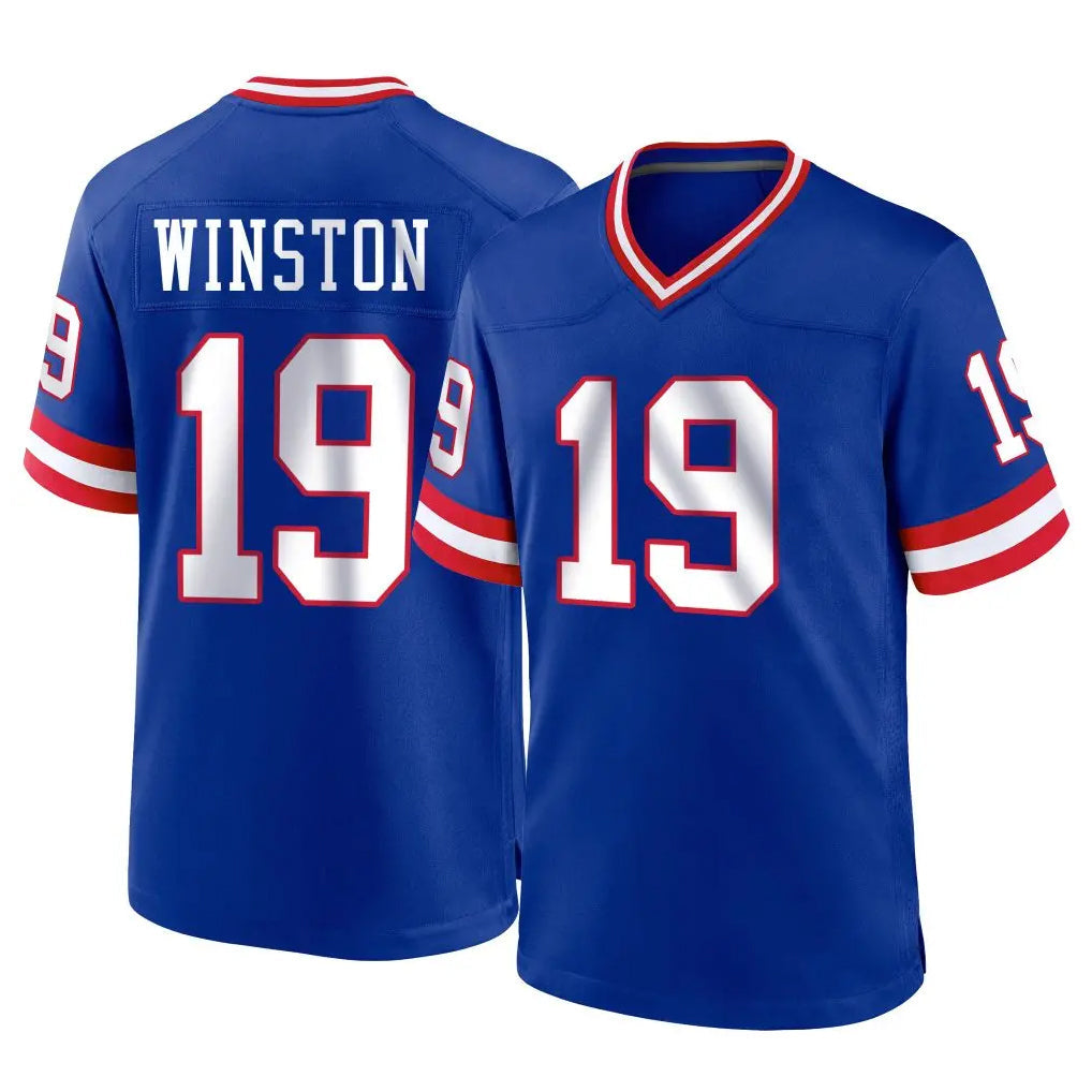 CAdoa NY.Giants #19 Jameis Winston Player Royal Classic Home Game Stitched Jerseys