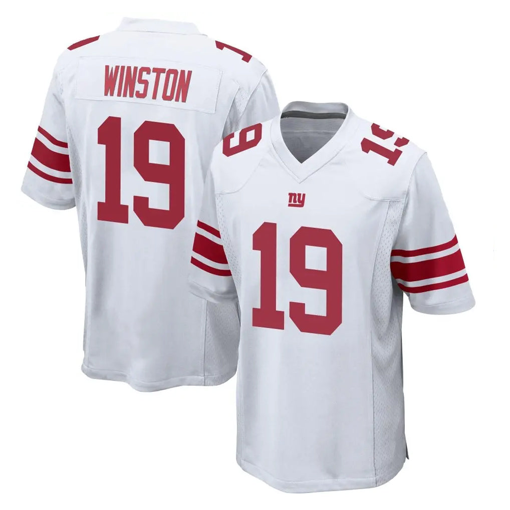 CAdoa NY.Giants #19 Jameis Winston Player White Home Game Stitched Jerseys