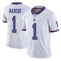 CAdoa NY.Giants #1 Malik Nabers Player White Color Rush Home Game Stitched Jerseys