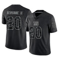 CAdoa NY.Giants #20 Greg Newsome II Player Black Limited Reflective Home Game Stitched Jerseys