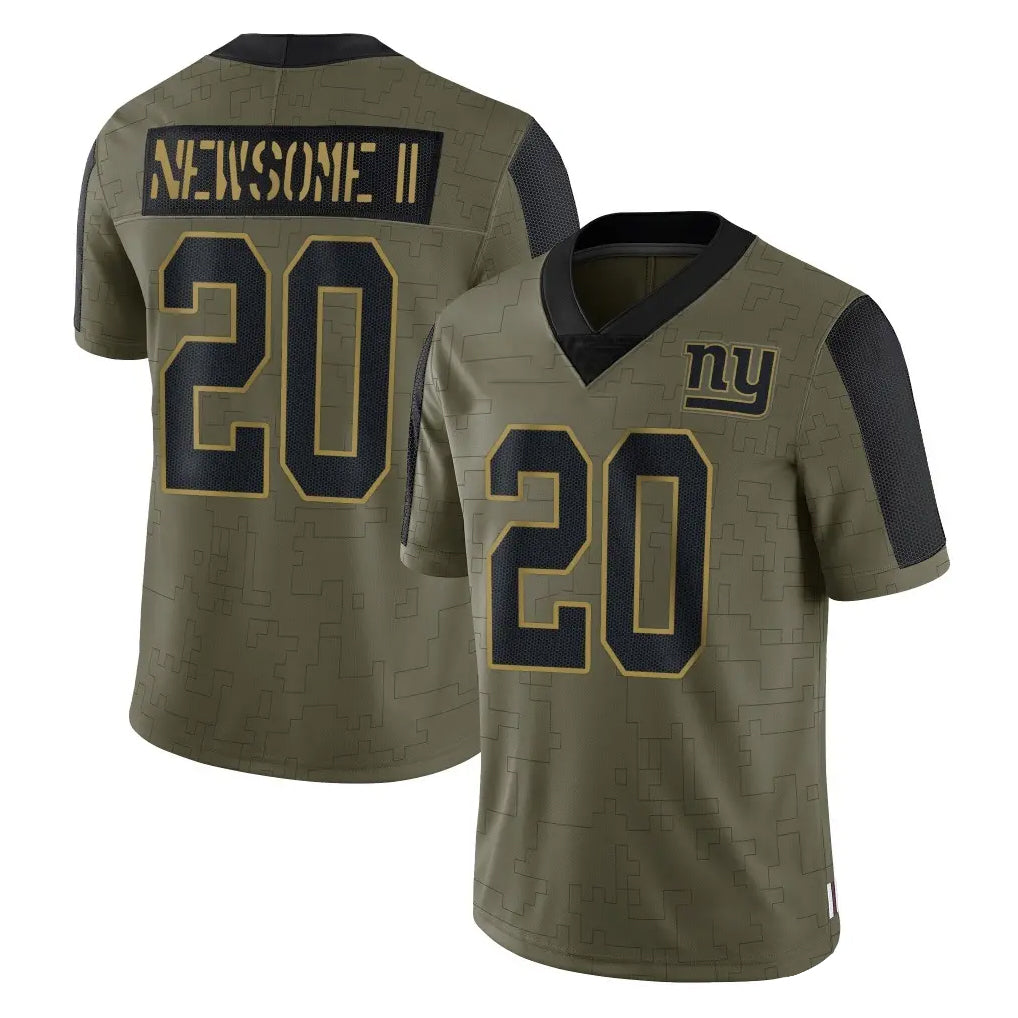 CAdoa NY.Giants #20 Greg Newsome II Player Olive Salute To Service Limited Game Stitched Jerseys