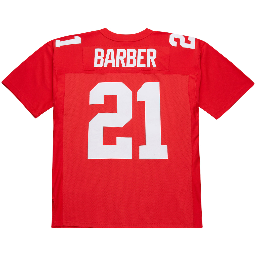 CAdoa NY.Giants #21 Tiki Barber Mitchell & Ness Red 2004 Legacy Replica Stitched Puhic Jersey