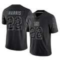 CAdoa NY.Giants #22 Najee Harris Player Black Limited Reflective Home Game Stitched Jerseys