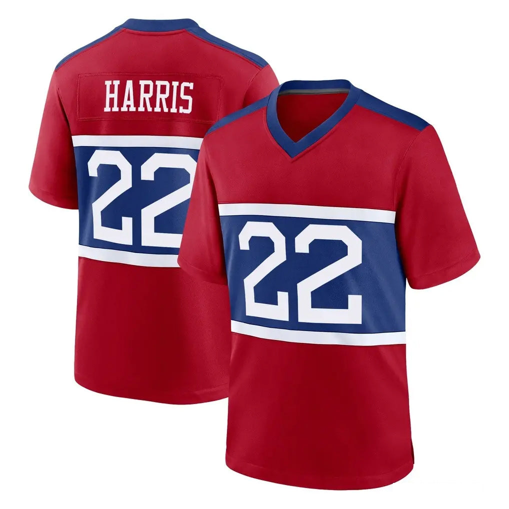 CAdoa NY.Giants #22 Najee Harris Player Red Century Home Game Stitched Jerseys
