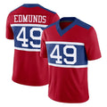 CAdoa NY.Giants #49 Tremaine Edmunds Player Red Century Vapor F.U.S.E. Home Game Stitched Jerseys