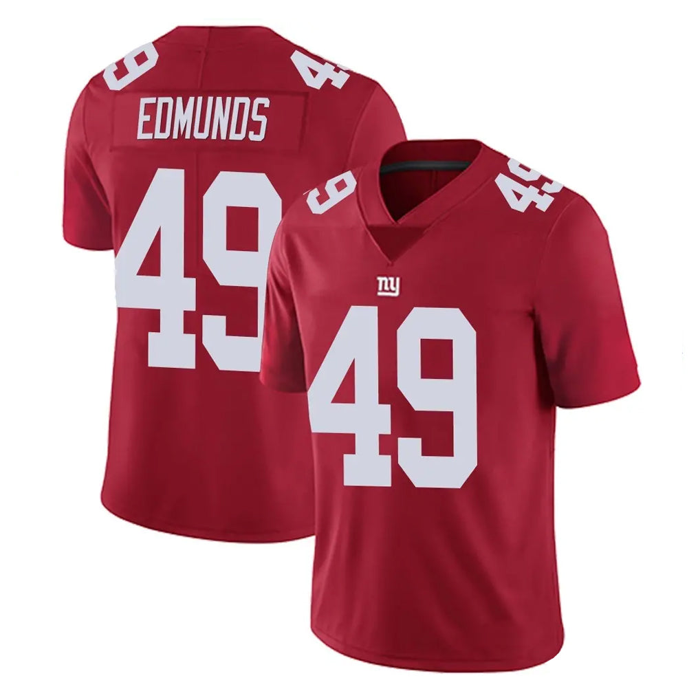 CAdoa NY.Giants #49 Tremaine Edmunds Player Red Limited Vapor Untouchable Home Game Stitched Jerseys