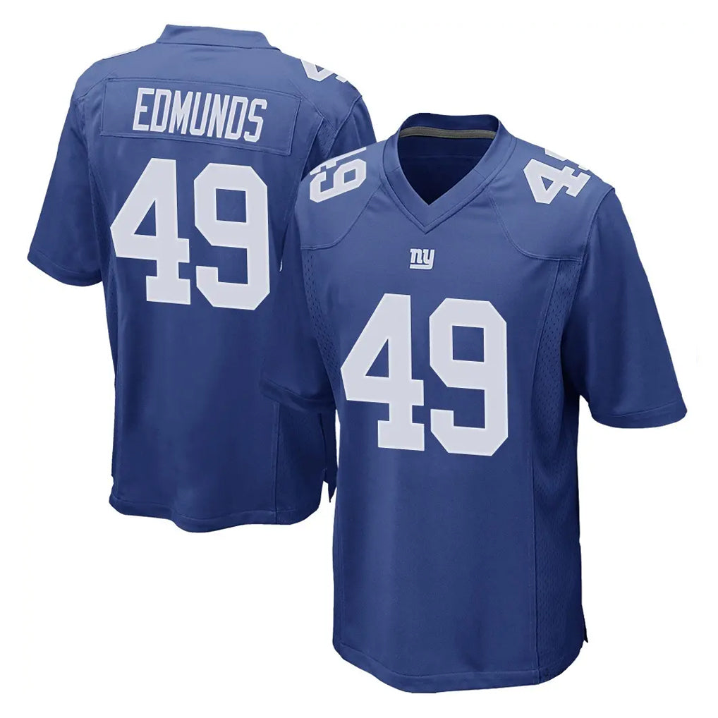 CAdoa NY.Giants #49 Tremaine Edmunds Player Royal Home Game Stitched Jerseys