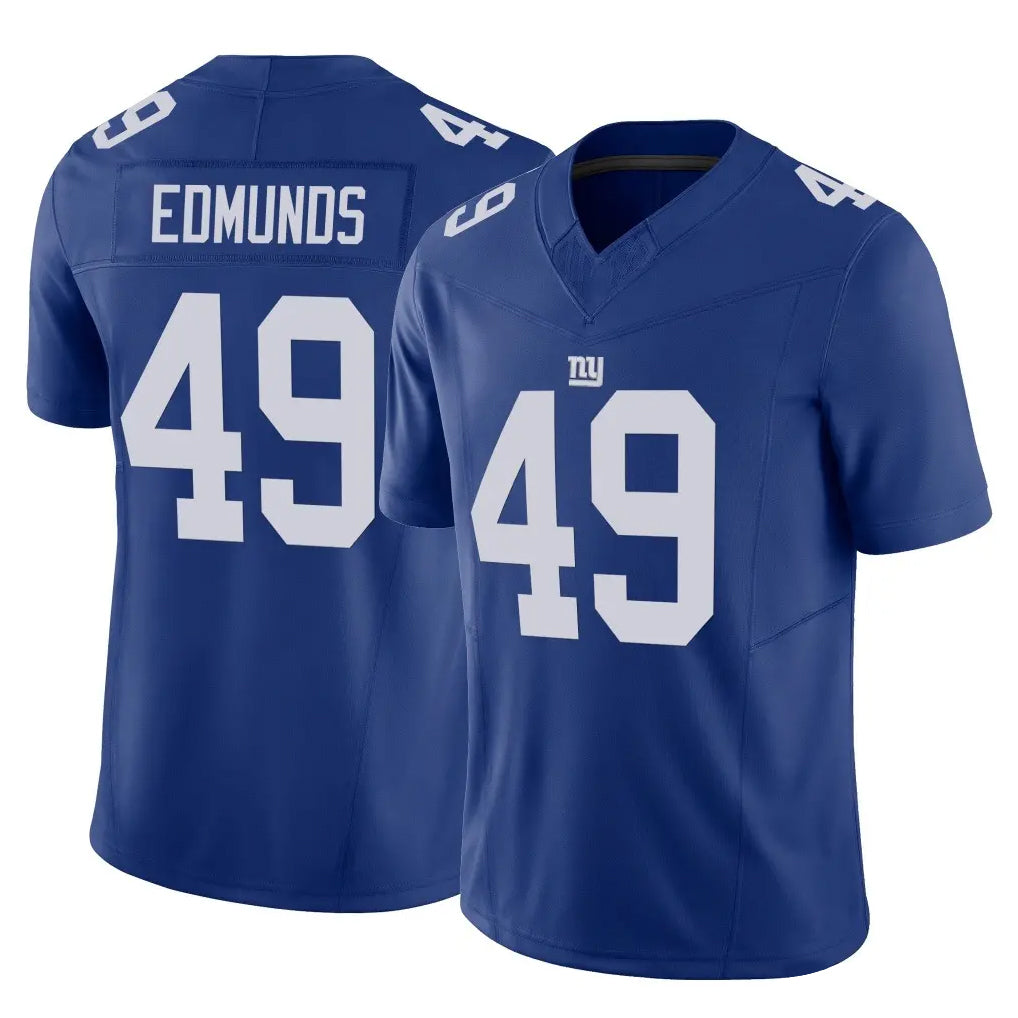 CAdoa NY.Giants #49 Tremaine Edmunds Player Royal Limited Vapor F.U.S.E. Home Game Stitched Jerseys