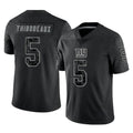 CAdoa NY.Giants #5 Kayvon Thibodeaux Player Black Limited Reflective Home Game Stitched Jerseys