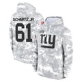 CAdoa NY.Giants #61 John Michael Schmitz Jr. Player Arctic Camo Salute to Service Pullover Hoodies Limited Game Stitched Jerseys