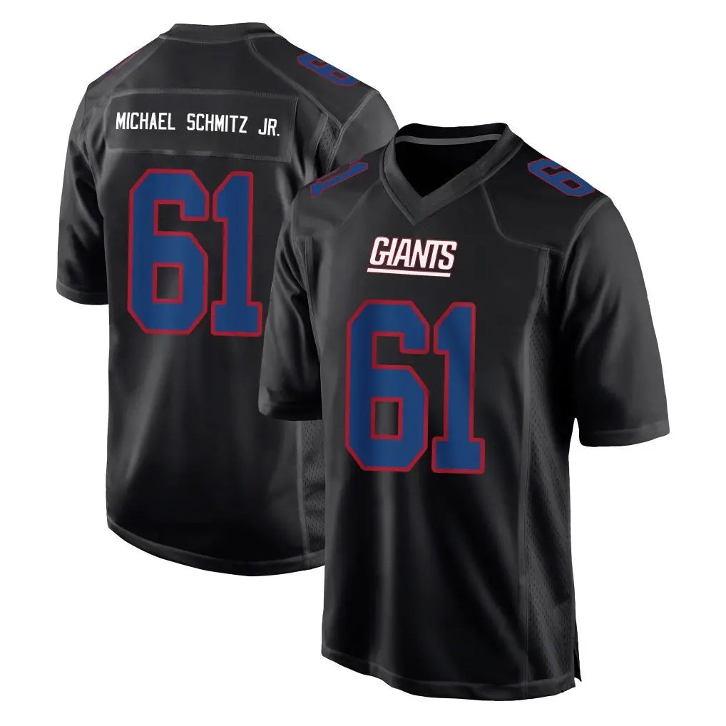 CAdoa NY.Giants #61 John Michael Schmitz Jr. Player Carbon Fashion Limited Home Game Stitched Jerseys