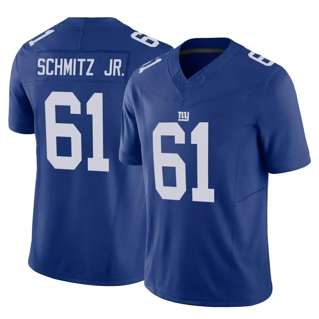 CAdoa NY.Giants #61 John Michael Schmitz Jr. Player Royal Limited Vapor F.U.S.E. Home Game Stitched Jerseys