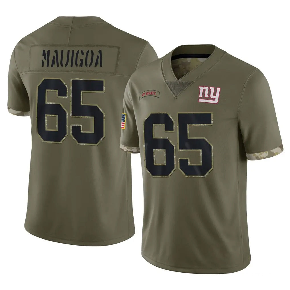 CAdoa NY.Giants #65 Francis Mauigoa Player Olive Salute To Service Limited Stitched Jerseys