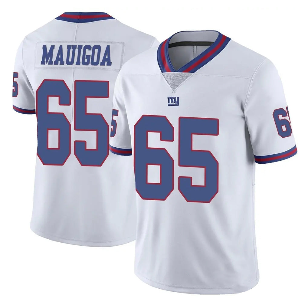 CAdoa NY.Giants #65 Francis Mauigoa Player White Color Rush Home Game Stitched Jerseys