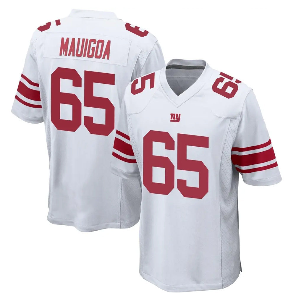 CAdoa NY.Giants #65 Francis Mauigoa Player White Home Game Stitched Jerseys