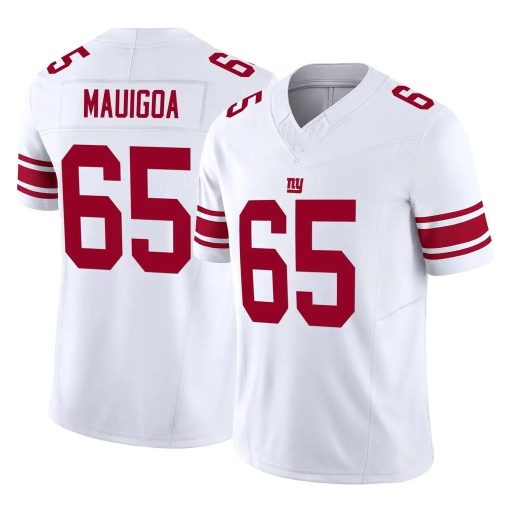 CAdoa NY.Giants #65 Francis Mauigoa Player White Limited Vapor F.U.S.E. Home Game Stitched Jerseys