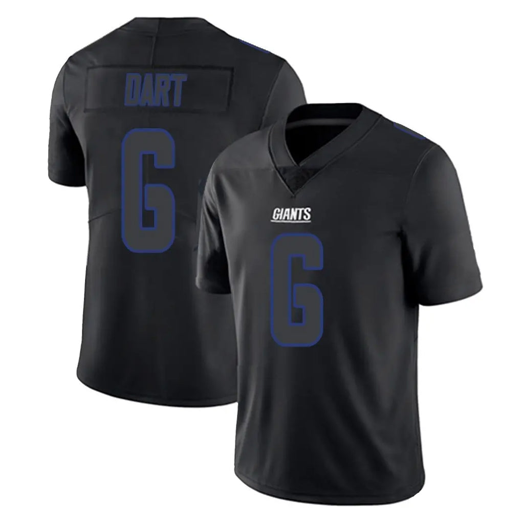 CAdoa NY.Giants #6 Jaxson Dart Player Black Impact Limited Home Game Stitched Jerseys