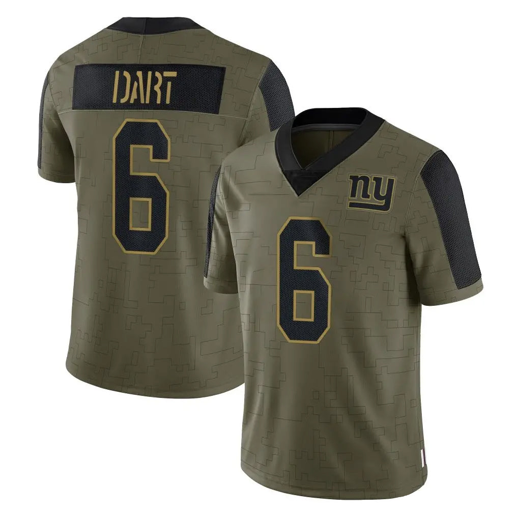 CAdoa NY.Giants #6 Jaxson Dart Player Olive Salute To Service Limited Game Stitched Jerseys