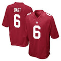 CAdoa NY.Giants #6 Jaxson Dart Player Red Home Game Stitched Jerseys