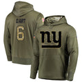 CAdoa NY.Giants #6 Jaxson Dart Player Salute to Service Hoodies Stitched Jerseys