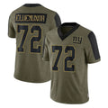 CAdoa NY.Giants #72 Jermaine Eluemunor Player Olive Salute To Service Limited Game Stitched Jerseys