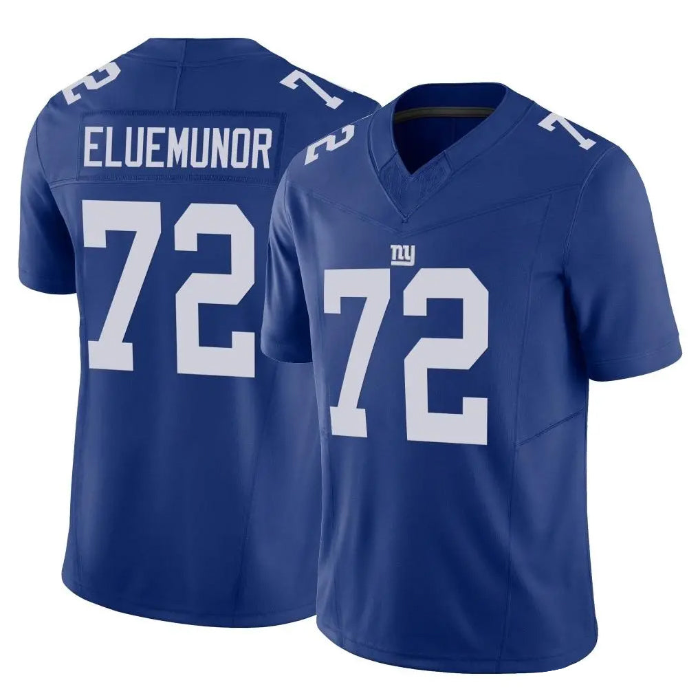 CAdoa NY.Giants #72 Jermaine Eluemunor Player Royal Limited Vapor F.U.S.E. Home Game Stitched Jerseys