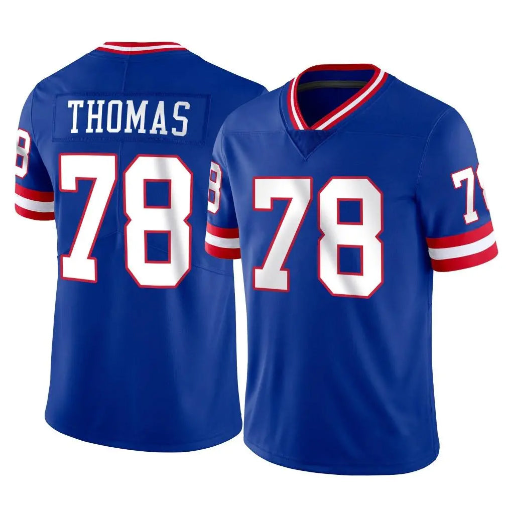 CAdoa NY.Giants #78 Andrew Thomas Player Royal Classic Vapor Home Game Stitched Jerseys