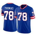 CAdoa NY.Giants #78 Andrew Thomas Player Royal Classic Vapor Home Game Stitched Jerseys