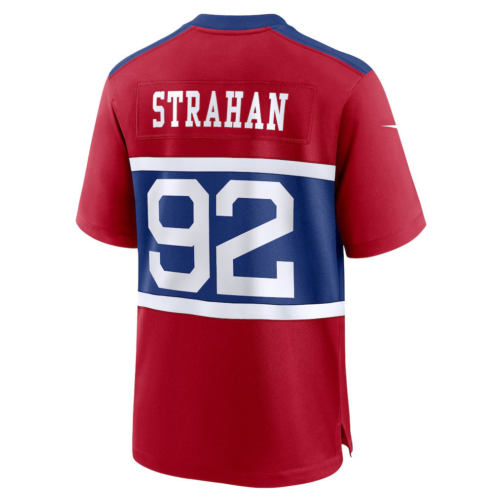 CAdoa NY.Giants #92 Michael Strahan Century Red Alternate Retired Player Game Stitched Jerseys