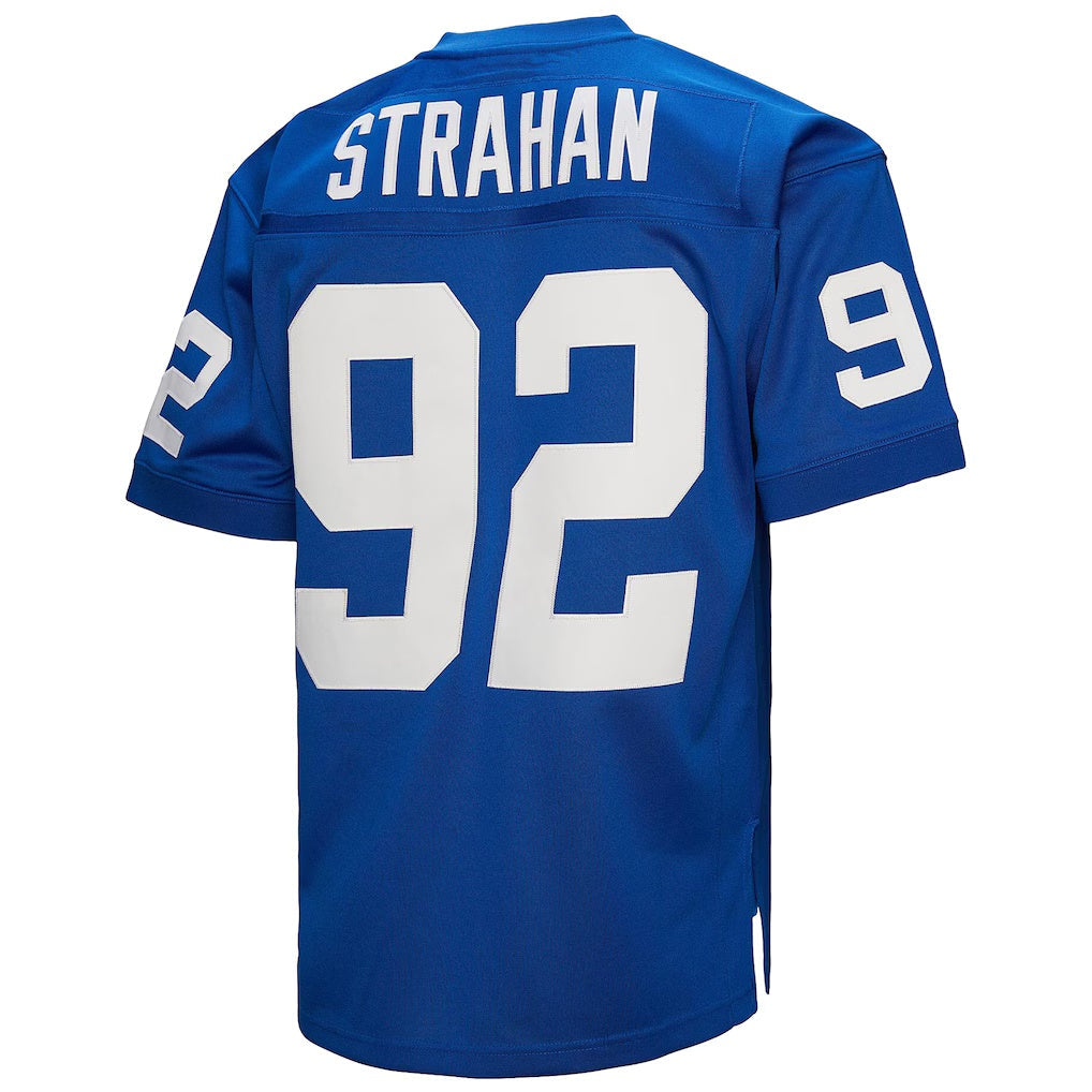 CAdoa NY.Giants #92 Michael Strahan Mitchell & Ness Royal Authentic Throwback Retired Player Stitched Jerseys