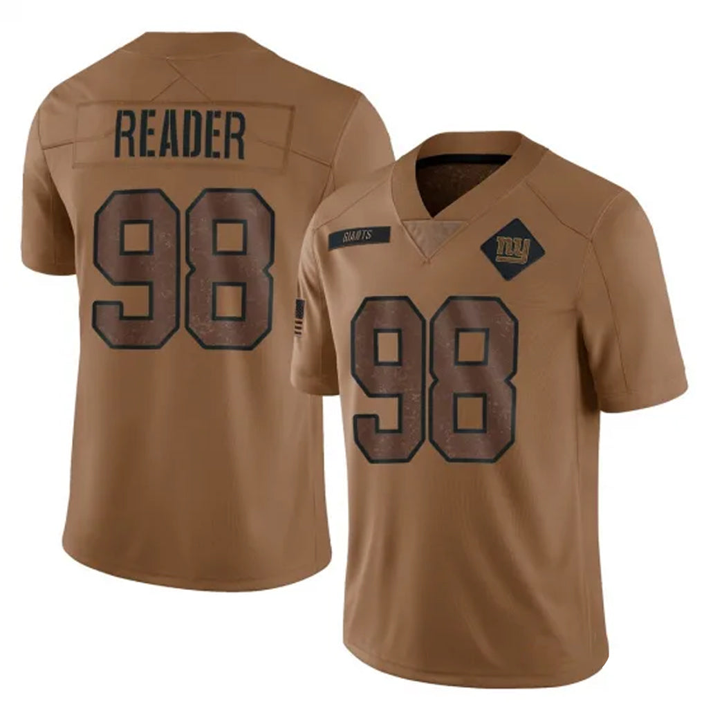 CAdoa NY.Giants #98 DJ Reader Player Brown Salute To Service Limited Stitched Jerseys
