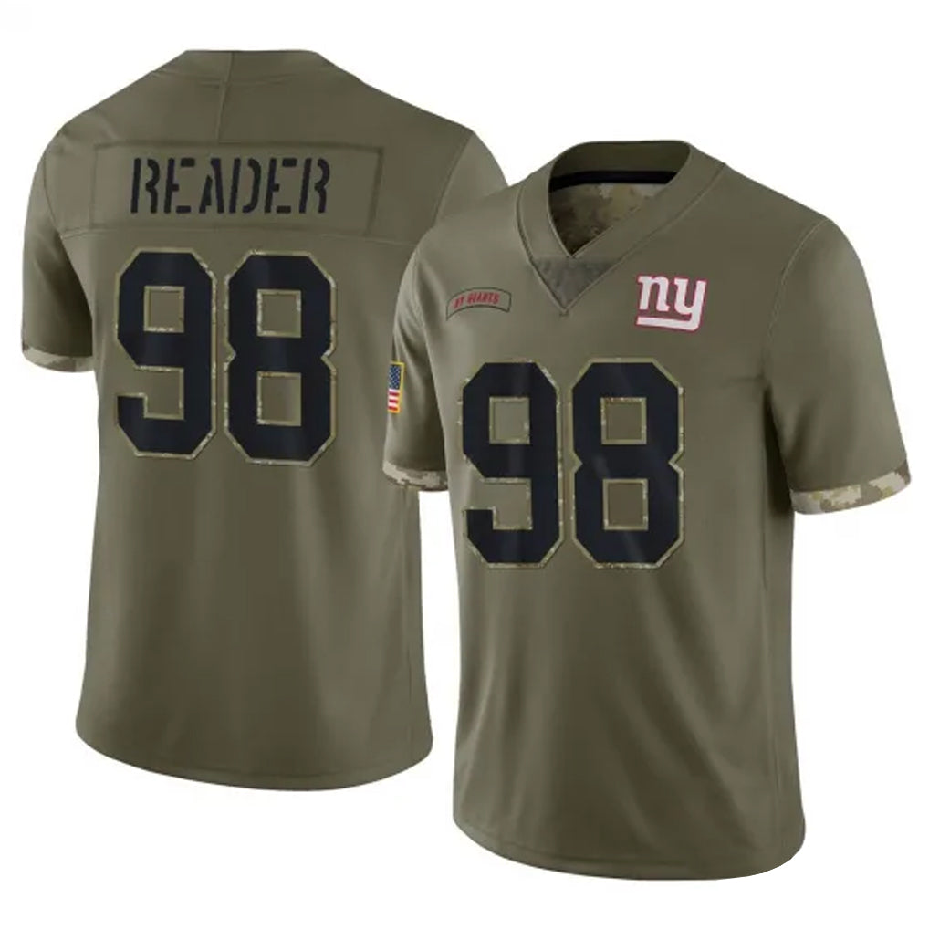 CAdoa NY.Giants #98 DJ Reader Player Olive Salute To Service Limited Stitched Jerseys