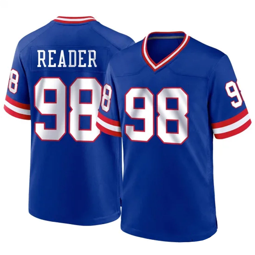 CAdoa NY.Giants #98 DJ Reader Player Royal Classic Home Game Stitched Jerseys