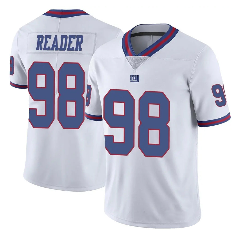 CAdoa NY.Giants #98 DJ Reader Player White Color Rush Home Game Stitched Jerseys