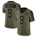 CAdoa NY.Giants #9 Lsaiah Likely Player Olive Salute To Service Limited Game Stitched Jerseys