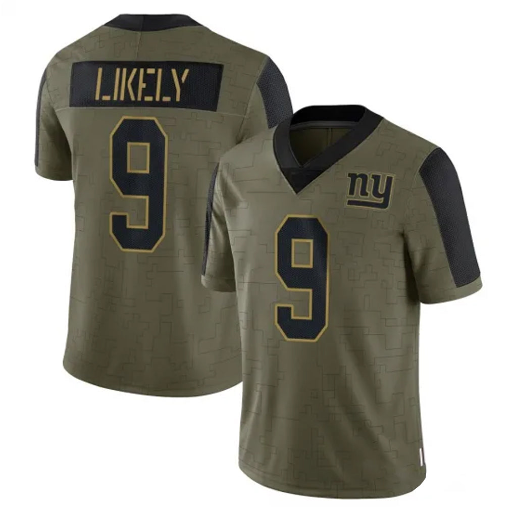 CAdoa NY.Giants #9 Lsaiah Likely Player Olive Salute To Service Limited Game Stitched Jerseys